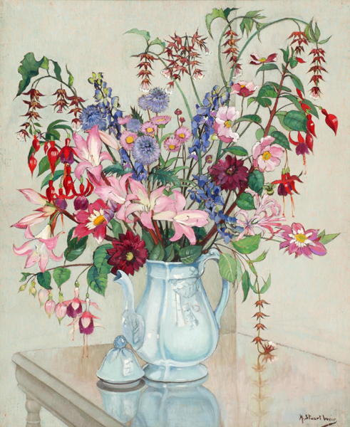 FLOWERS IN A WINDOW, 1960 by Helen Stuart Weir sold for �200 at Whyte's Auctions