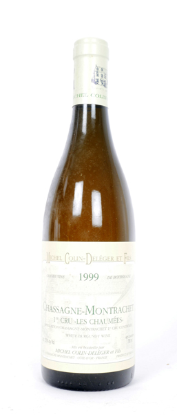 Domaine Michel Colin Deleger, Chassagne Montrachet, 1er Cru Les Chaumes, 1999. Six bottles. at Whyte's Auctions