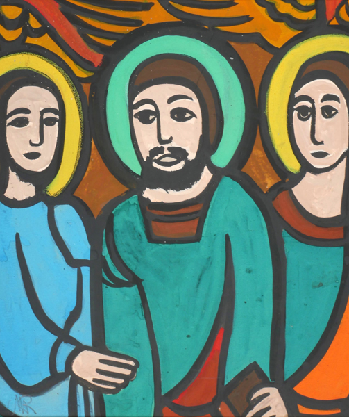 JESUS WITH JOSEPH AND MARY by Markey Robinson (1918-1999) at Whyte's Auctions