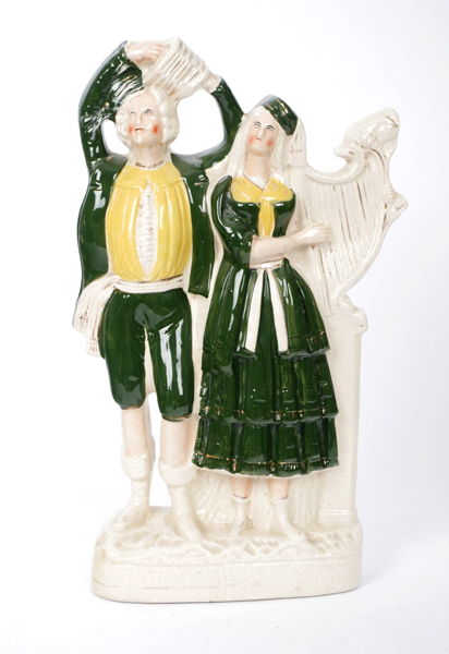 A 19th century Staffordshire figural group of Irish musicians. at Whyte's Auctions