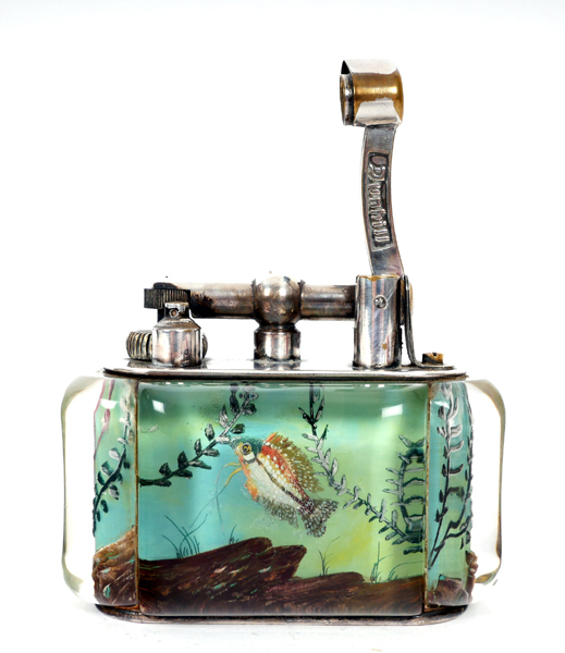 Mid 20th century Dunhill Aquarium table lighter. at Whyte's Auctions