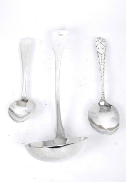 Georgian Irish silver ladle and spoons. at Whyte's Auctions