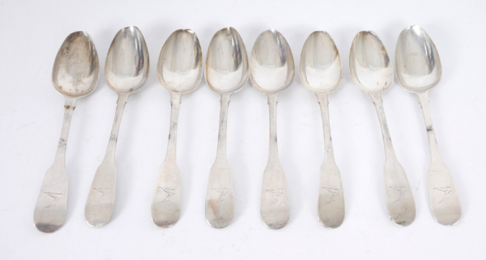 Georgian Irish silver teaspoons. at Whyte's Auctions