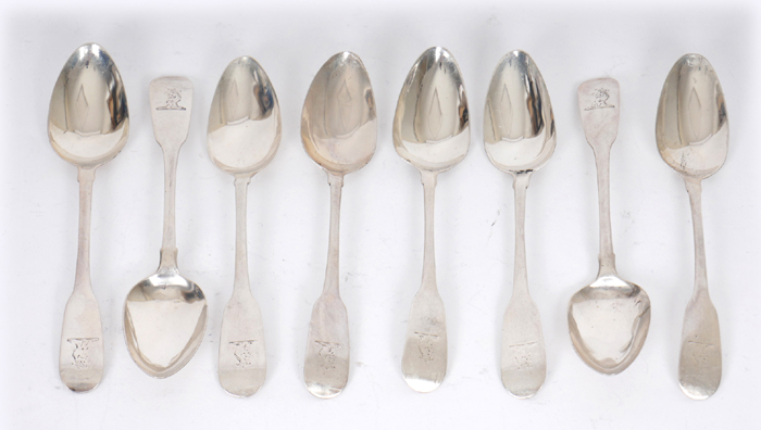 Georgian Irish silver teaspoons. at Whyte's Auctions