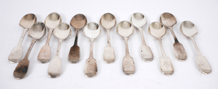 Victorian Irish silver teaspoons. at Whyte's Auctions