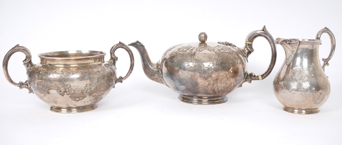 Victorian silver tea service. at Whyte's Auctions