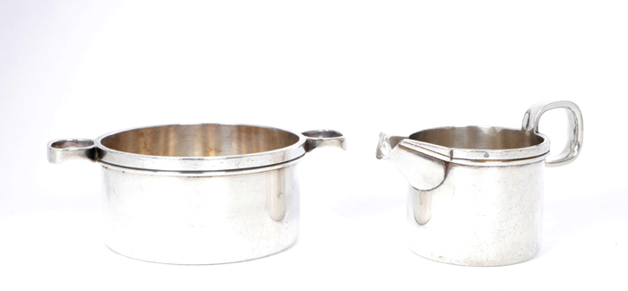 Contemporary Irish silver sugar bowl and creamer. at Whyte's Auctions