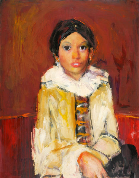 GIRL IN A RUFFLE COLLAR,1979 by Jack Donovan (1934-2014) (1934-2014) at Whyte's Auctions