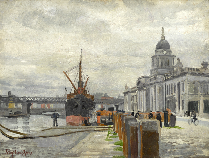 THE CUSTOM HOUSE, DUBLIN by Stephen Bone sold for 580 at Whyte's Auctions