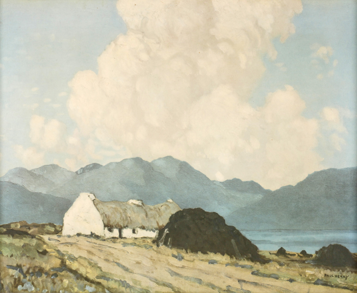 THE ROADSIDE COTTAGE, LOUGH INAGH, COUNTY GALWAY by Paul Henry RHA (1876-1958) at Whyte's Auctions