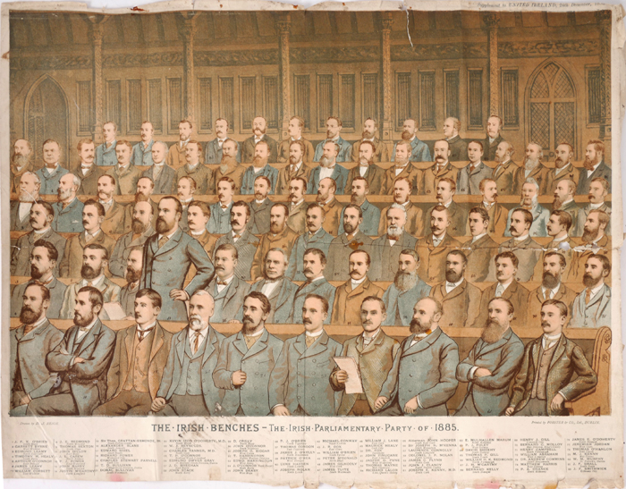 1885 'The Irish Benches' The Irish Parliamentary Party at Whyte's Auctions