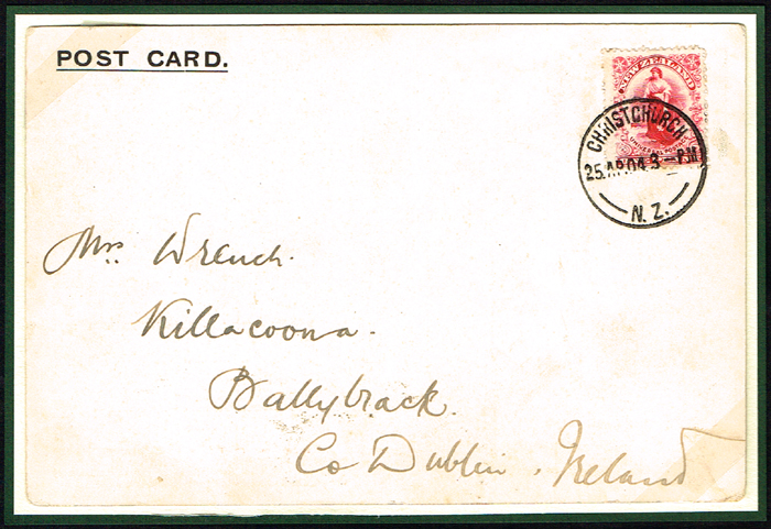 1904 (April) postcard from Captain Robert Falcon Scott, Antarctica  to Ireland. at Whyte's Auctions