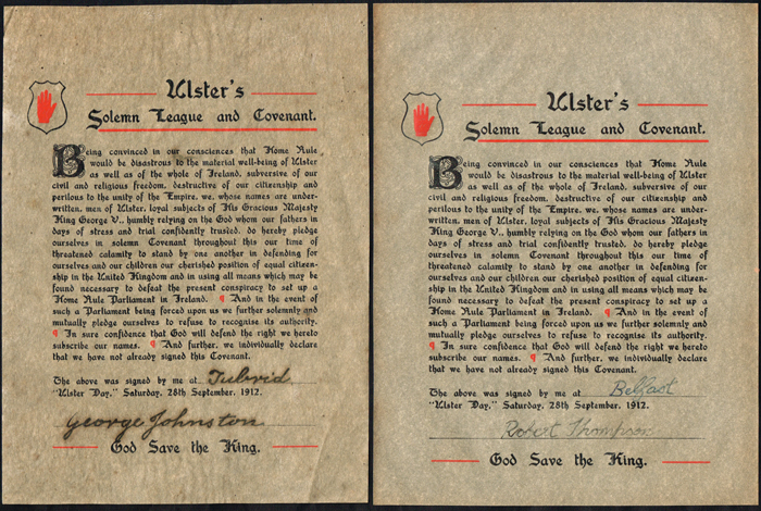 1912, September 28, Ulster's Solemn League and Covenant at Whyte's Auctions