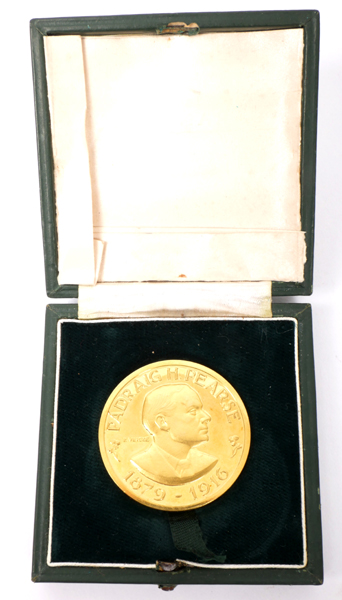 1966 Pdraig Pearse gold commemorative medallion, by Vincze. at Whyte's Auctions