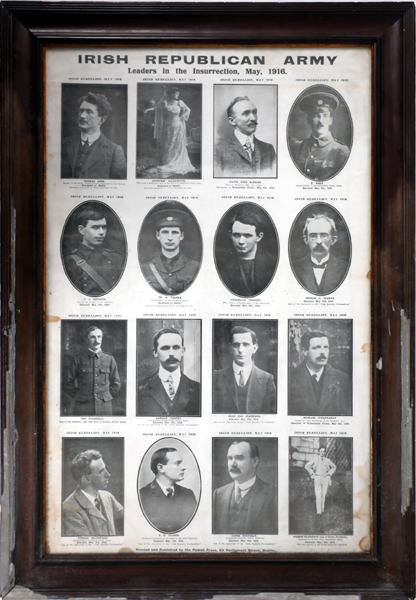 1916 Irish Republican Army, Leaders of the Insurrection, Powell Press poster. at Whyte's Auctions