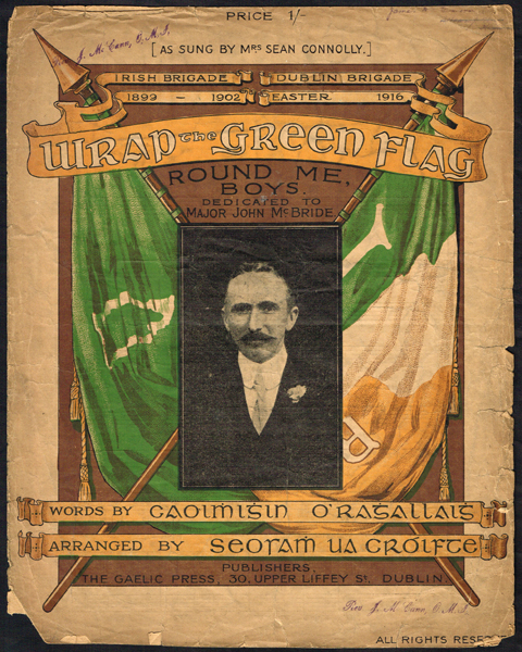 Sheet music 'Wrap the Green Flag Round Me, Boys' and 'Irish National Songs' at Whyte's Auctions