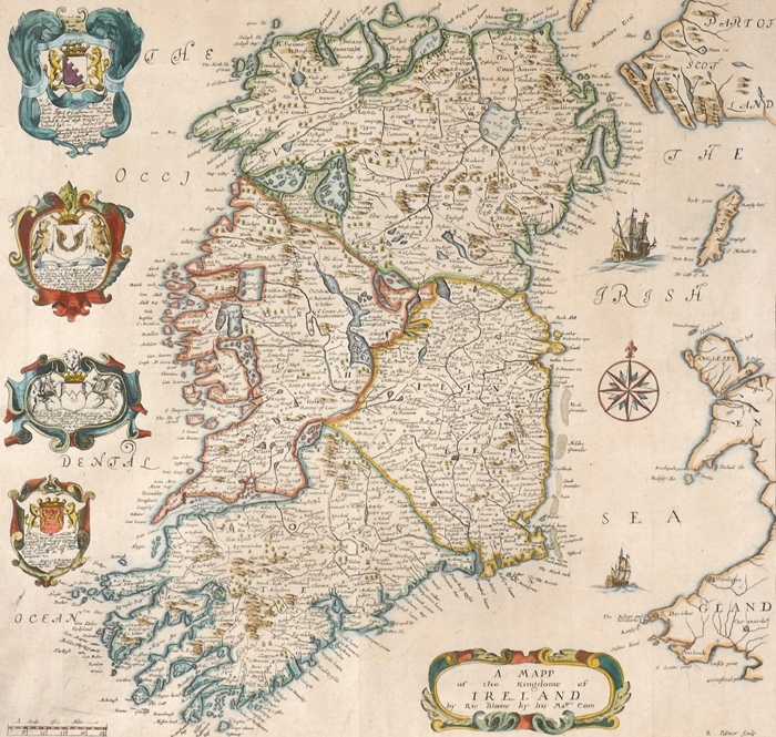 Late 17th century, map of Ireland at Whyte's Auctions