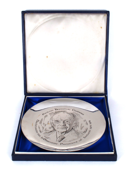 Erskine Childers silver commemorative plate at Whyte's Auctions