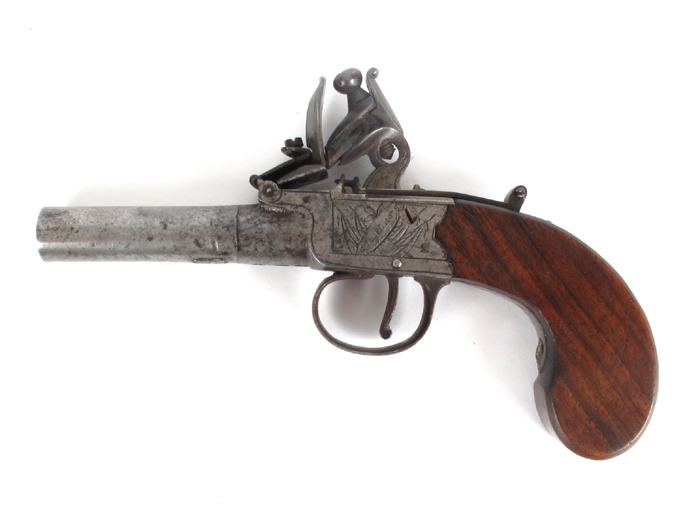 Scottish flintlock muff pistol by Gourlay, Glasgow. at Whyte's Auctions