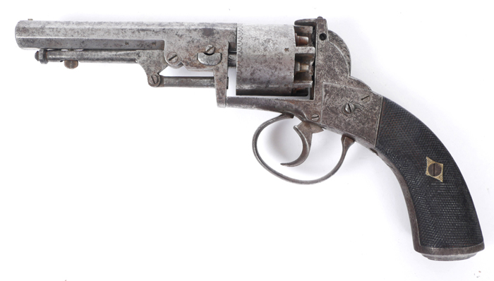 Mid 19th century English cap and ball revolver. at Whyte's Auctions