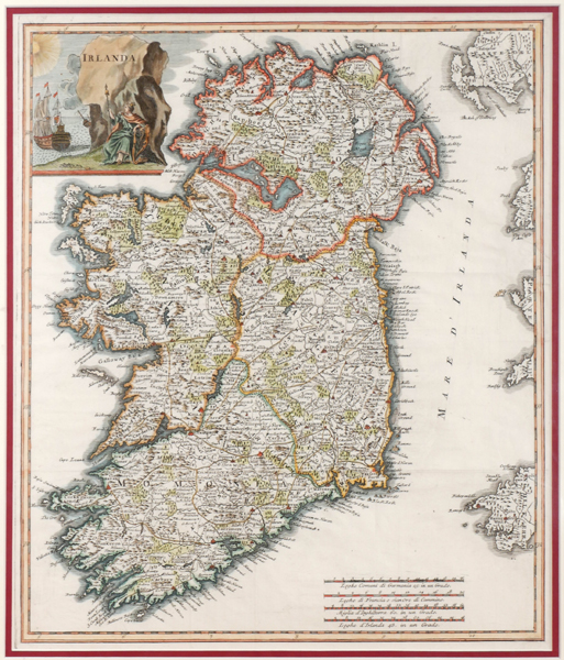 1743 Map of Ireland, by Guillaume de Lisle. at Whyte's Auctions
