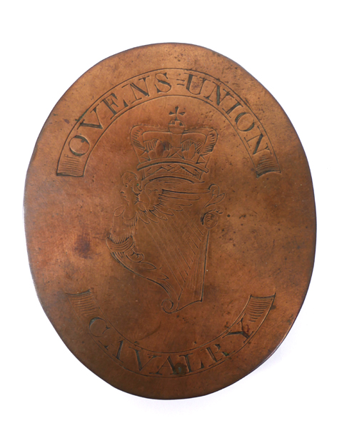 1790s Ovens Union Cavalry Cross Belt plate, copper. at Whyte's Auctions