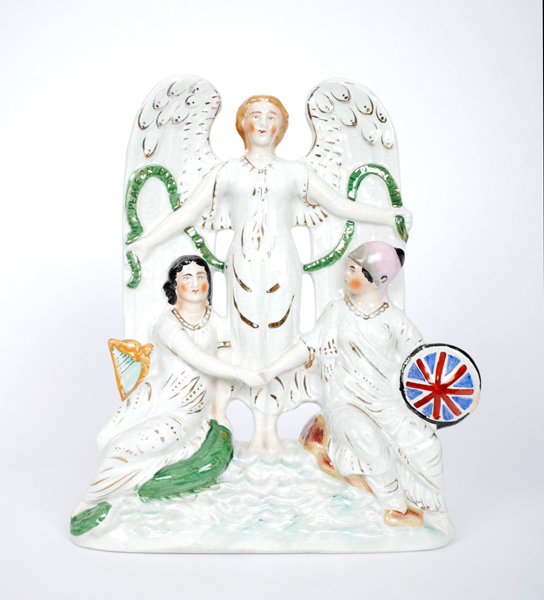 19th century Staffordshire figural group of Hibernia and Britannia. at Whyte's Auctions