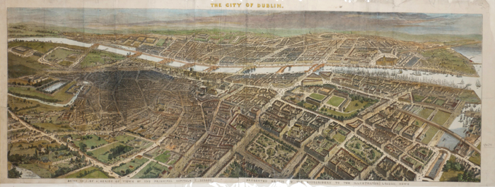 1846 City of Dublin, bird's eye viey of the city. at Whyte's Auctions