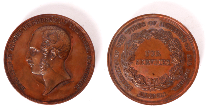 1851 Victoria, The Great Exhibition, London, Presentation Copper Medal. at Whyte's Auctions