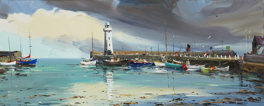 DONAGHADEE HARBOUR, COUNTY DOWN by Kenneth Webb RWA FRSA RUA (b.1927) at Whyte's Auctions