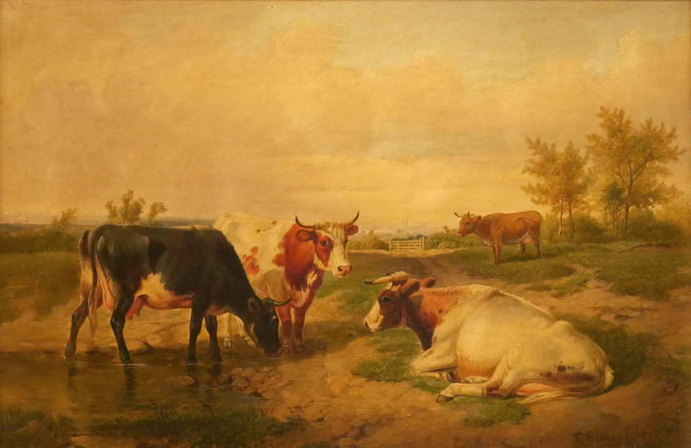 CATTLE RESTING by Thomas Sidney Cooper sold for �1,400 at Whyte's Auctions