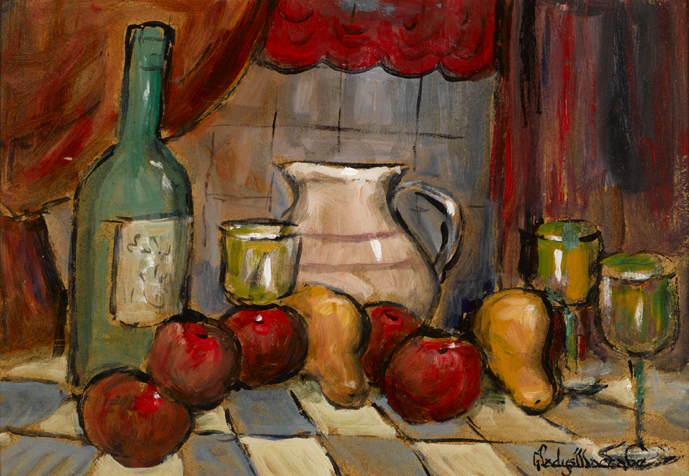 STILL LIFE WITH JUG by Gladys Maccabe MBE HRUA ROI FRSA (1918-2018) at Whyte's Auctions