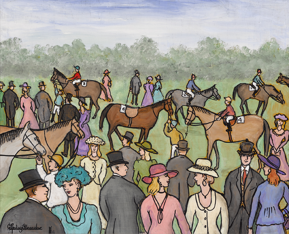 LADIES DAY AT THE RACES by Gladys Maccabe MBE HRUA ROI FRSA (1918-2018) at Whyte's Auctions