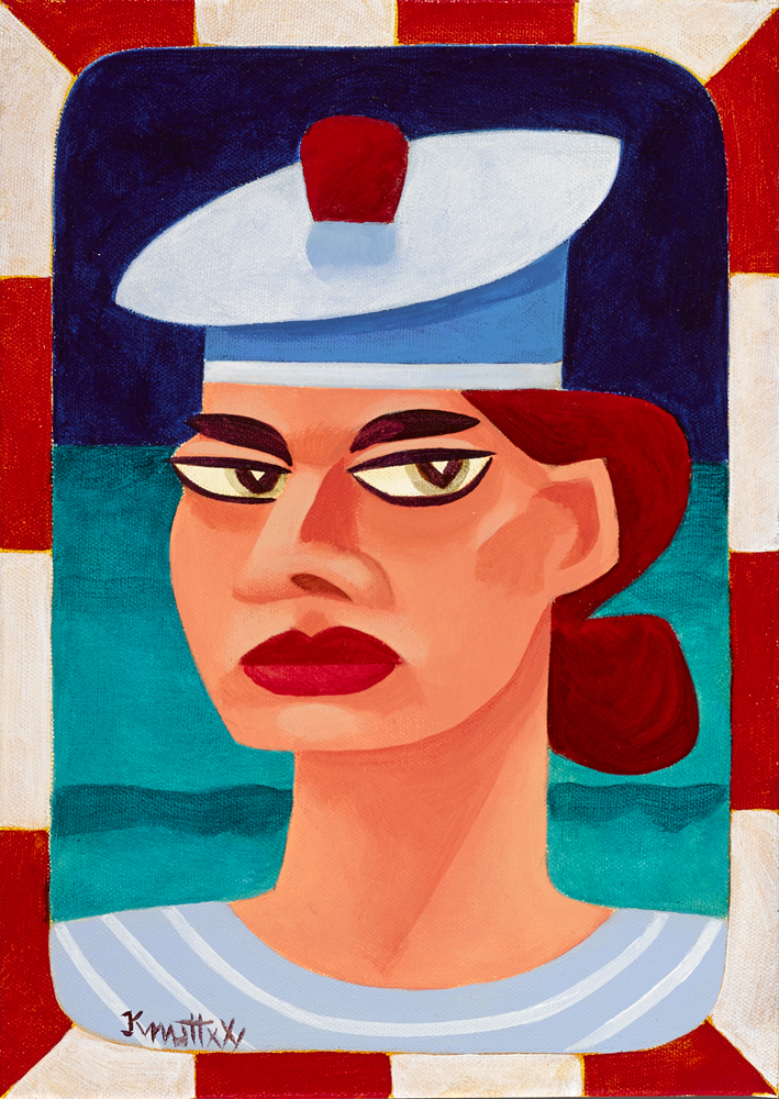 GIRL IN SAILOR'S HAT by Graham Knuttel (b.1954) at Whyte's Auctions