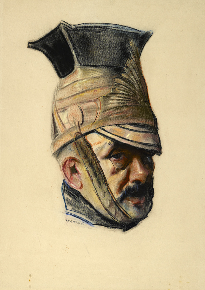 MAN IN HELMET by Sen Keating PPRHA HRA HRSA (1889-1977) at Whyte's Auctions