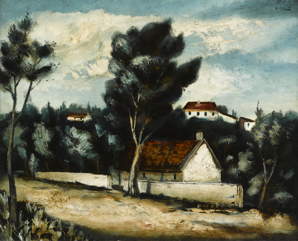 LANDSCAPE NEAR COND, FRANCE, circa 1950 by Daniel O'Neill (1920-1974) at Whyte's Auctions