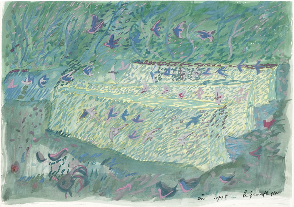 PIGEON FLIGHT, 1975 by Tony O'Malley HRHA (1913-2003) at Whyte's Auctions