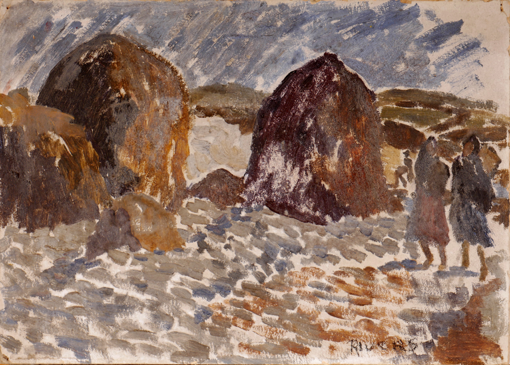 FIGURES IN COASTAL LANDSCAPE by Elizabeth Rivers (1903-1964) (1903-1964) at Whyte's Auctions