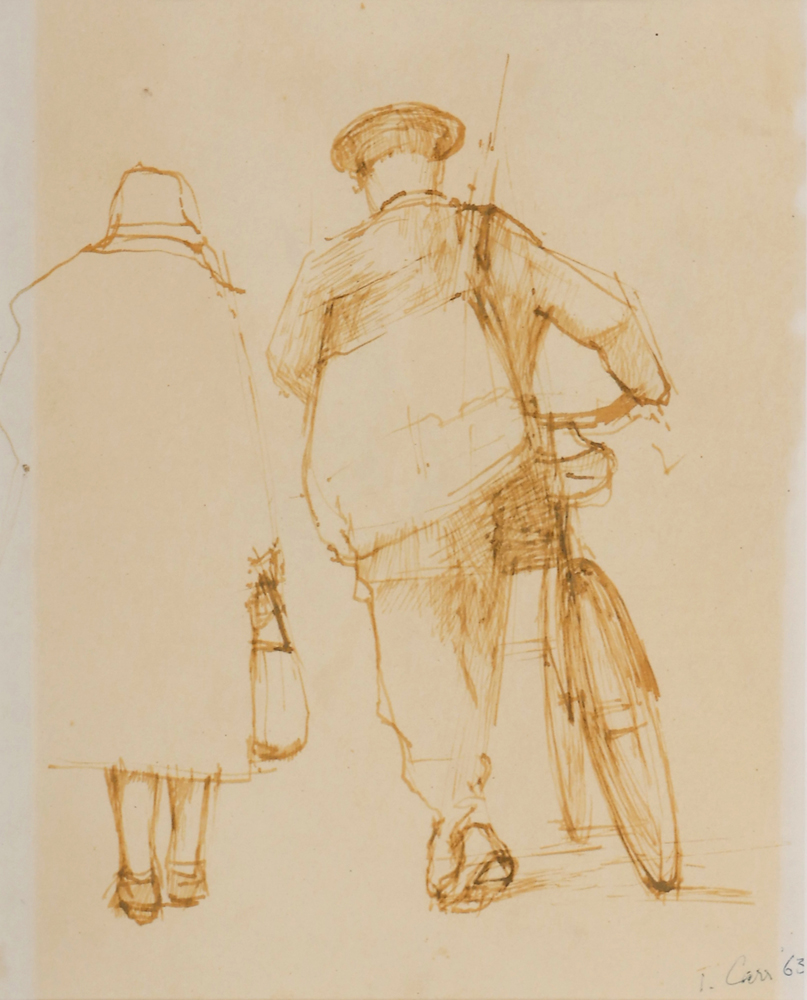 THE POSTMAN, 1963 by Tom Carr HRHA HRUA ARWS (1909-1999) at Whyte's Auctions