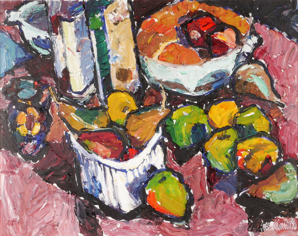 STILL LIFE WITH FRUIT, 1990 by Stephen Cullen (b.1959) at Whyte's Auctions