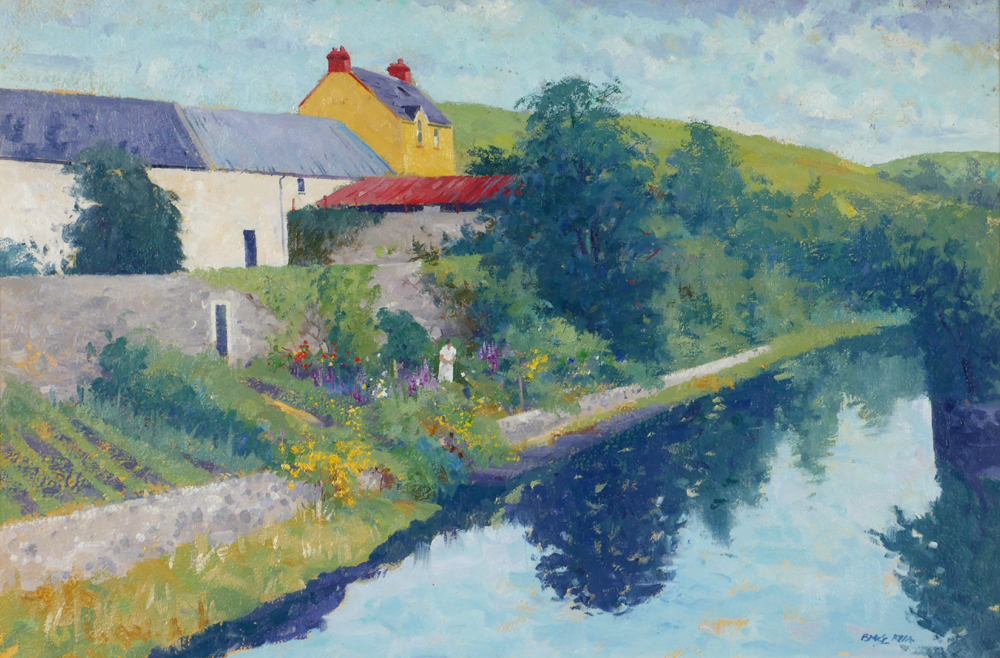 SCENE BY THE RIVER LEE, CORK, 1995 by Brett McEntagart RHA (b.1939) at Whyte's Auctions