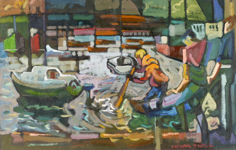 HARBOUR SCENE by Michael O'Neill (b.1930) at Whyte's Auctions