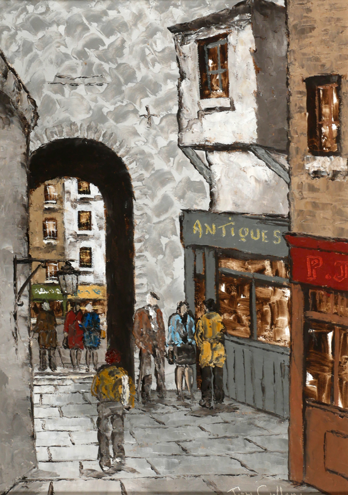 MERCHANT'S ARCH, TEMPLE BAR, DUBLIN by Tom Cullen (1934-2001) at Whyte's Auctions