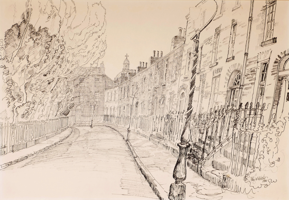 MOUNTPLEASANT SQUARE, DUBLIN, 1976 by Liam C. Martin (1934-1998) at Whyte's Auctions