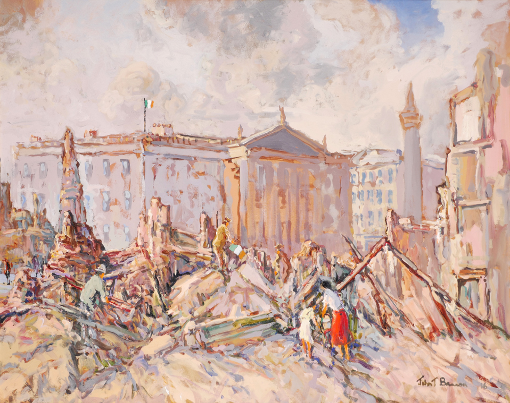 GENERAL POST OFFICE, 1916 RISING by John T. Bannon (b. 1933) at Whyte's Auctions