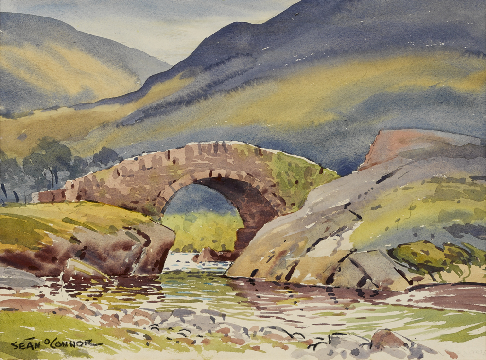 THE FLASH FLOOD BRIDGE, BLACK VALLEY. KILLARNEY, COUNTY KERRY by Seán O'Connor sold for €220 at Whyte's Auctions