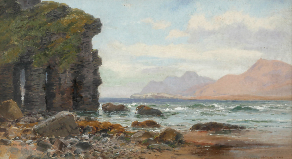 CLIFFS BY THE COAST by Alexander Williams RHA (1846-1930) at Whyte's Auctions