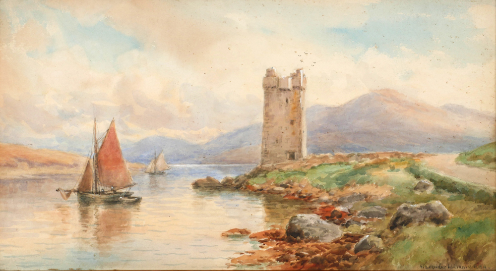 ROSS CASTLE, KILLARNEY, COUNTY KERRY by Alexander Williams RHA (1846-1930) RHA (1846-1930) at Whyte's Auctions