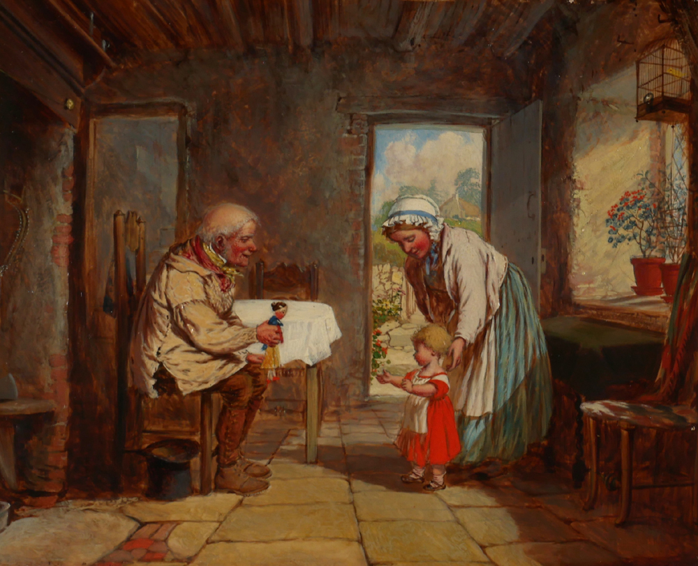 THREE GENERATIONS, 1868 by Henry Barston sold for �300 at Whyte's Auctions