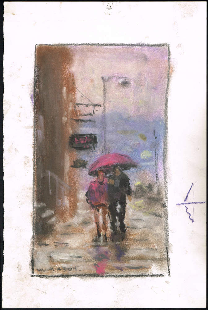 STREET SCENE WITH COUPLE by William Mason (1906-2002) at Whyte's Auctions